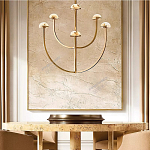 Люстрас 6-ю мраморными плафонами в форме купола Light Warm Light варинант исполнения - 3 | Loft Concept в Саратове