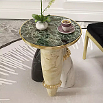 Дизайнерский журнальный стол круглый на 3-х фигурных ножках Cuzadit варинант исполнения - 1 | Loft Concept в Саратове