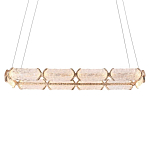 Люстра прямоугольная с текстурным природным рисунком IceFlame варинант исполнения - 4 | Loft Concept в Саратове