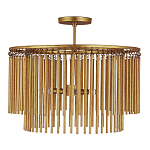 Потолочный светильник двухъярусный золотого цвета Metal Tentacles варинант исполнения - 3 | Loft Concept в Саратове