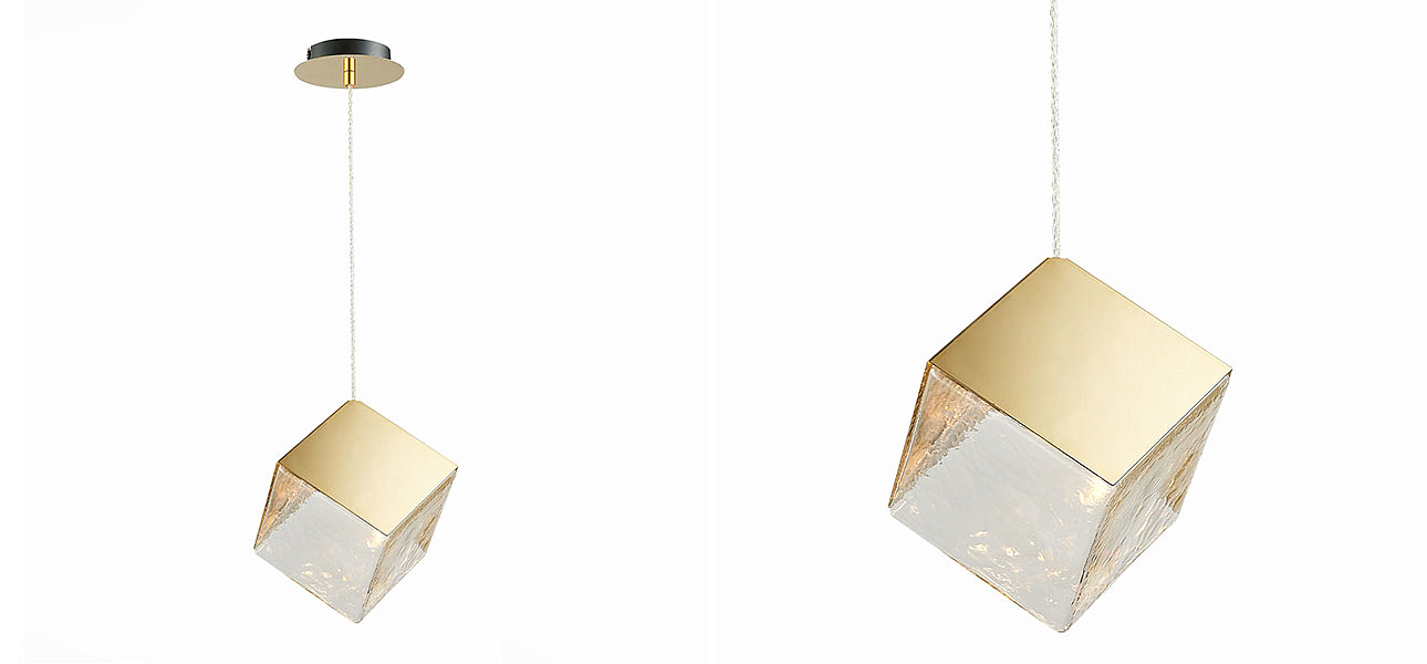 Подвесной светильник Lamp golden cube Подвесной светильник Lamp golden cube - Loft-Concept в Саратове