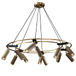 Люстра круглая с медными фактурными плафонами Trustworthiness варинант исполнения - 1 | Loft Concept в Саратове