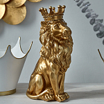 Статуэтка лев с детализированной гривой и изящной короной Lion Crown  варинант исполнения - 5 | Loft Concept в Саратове