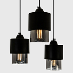 Каскадный светильник с 3-мя плафонами из дымчатого стекла Volta Flos Cascade Hanging Lamp варинант исполнения - 2 | Loft Concept в Саратове