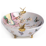 Белое фарфоровое блюдо с изображением бабочек Eden Garden варинант исполнения - 3 | Loft Concept в Саратове