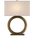 Настольная лампа с корпусом в форме кольца и прямоугольным абажуром French Ring варинант исполнения - 3 | Loft Concept в Саратове