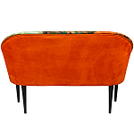 Диван двухместный из натурального бука оранжевый с цветным принтом Impressionism in Art варинант исполнения - 2 | Loft Concept в Саратове