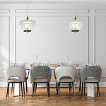 Подвесной светильник многослойный из рифленого прозрачного стекла Academy of Light варинант исполнения - 7 | Loft Concept в Саратове