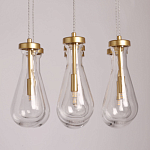 Люстра с 7-ю прозрачными плафонами из стекла в форме капли Lucid Rain  варинант исполнения - 6 | Loft Concept в Саратове