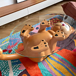 Дизайнерский журнальный стол с основанием в виде кота Bivan варинант исполнения - 2 | Loft Concept в Саратове