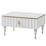 Стол журнальный белый с ящиком Expanses of Beauty варинант исполнения - 1 | Loft Concept в Саратове