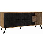 ТВ-тумба с  2-мя ящиками и закрытыми полками Stone Effect варинант исполнения - 1 | Loft Concept в Саратове