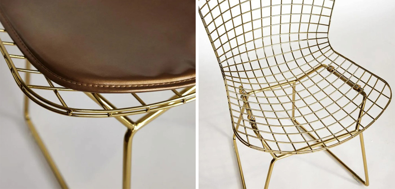 Стул Bertoia Chair Gold Стул Bertoia Chair Gold - Loft-Concept в Саратове