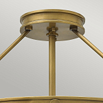 Потолочный светильник цвета латунь с плоским круглым плафоном Hinkley варинант исполнения - 3 | Loft Concept в Саратове