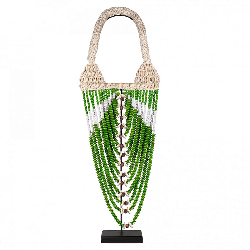 Африканское Ожерелье на подставке NECKLACE GREEN Зеленый в Саратове | Loft Concept 