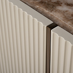 Тумба под телевизор серая с мраморной столешницей Uniqueness Marble варинант исполнения - 3 | Loft Concept в Саратове