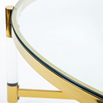 Кофейный столик со столешницей из стекла Crossy варинант исполнения - 5 | Loft Concept в Саратове