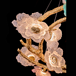 Люстра круглая на золотом каркасе с цветочным декором Miscellaneous herbs варинант исполнения - 5 | Loft Concept в Саратове