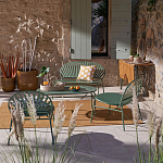 Зелёная скамья из стали Goodwin Metal Bench Green варинант исполнения - 4 | Loft Concept в Саратове