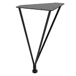 Стол журнальный c коричневой круглой столешницей на трех металлических ножках Charm Coffee Table варинант исполнения - 5 | Loft Concept в Саратове