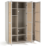 Шкаф с тремя дверцами из плетеного ротанга Tomio Wicker Furniture варинант исполнения - 3 | Loft Concept в Саратове