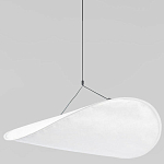 Подвесной светильник с белым тканевым плафоном в форме облака Crystal Cloud Junction варинант исполнения - 1 | Loft Concept в Саратове