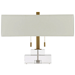 Настольная лампа прямоугольная на прозрачном основании Charm and Luxury варинант исполнения - 4 | Loft Concept в Саратове