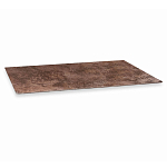 Стол обеденный с коричневой прямоугольной столешницей из керамики на четырех пластиковых ножках Brown Ceramics варинант исполнения - 3 | Loft Concept в Саратове