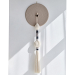 Аксессуар на стену диск из нитей Wall Decor White Thread Disc  варинант исполнения - 4 | Loft Concept в Саратове
