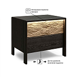 Тумба 2 ящика с подсветкой на рельефном фасаде Warm Industrial варинант исполнения - 10 | Loft Concept в Саратове