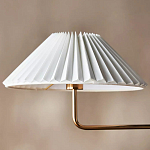 Люстра линейная с 2-мя белыми плиссированными тканевыми абажурами Combination варинант исполнения - 3 | Loft Concept в Саратове