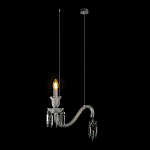 Подвесной светильник стеклянный в виде канделябра Curved Glass Chandelier варинант исполнения - 2 | Loft Concept в Саратове