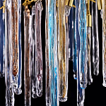 Люстра на подвесе с каркасом из металла и цветными подвесками из стекла Droplet Chandelier варинант исполнения - 2 | Loft Concept в Саратове