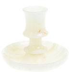 Подсвечник в виде чаши из натурального камня оникс Stone Candlestick варинант исполнения - 1 | Loft Concept в Саратове