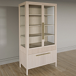 Витрина Primo со стеклянными фасадами и буфетом шпон Светлый дуб варинант исполнения - 3 | Loft Concept в Саратове