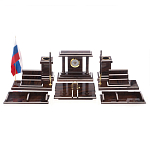 Настольный письменный набор из природного камня обсидиана с декором в виде Коня Team leader варинант исполнения - 2 | Loft Concept в Саратове