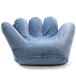 Дизайнерское плюшевое кресло в форме руки голубое Poltronova Joe Plush Baby Blue Armchair варинант исполнения - 1 | Loft Concept в Саратове