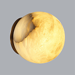 Настенно-потолочный светильник с плафоном в форме шара из алебастра Cryptocrystalline Stone варинант исполнения - 9 | Loft Concept в Саратове