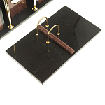 Настольный письменный набор из лемезита и змеевика с часами Royal Accessory варинант исполнения - 3 | Loft Concept в Саратове