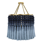 Люстра синяя плетеная с кисточками Boho Tassel Chandelier варинант исполнения - 2 | Loft Concept в Саратове