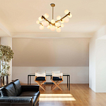 Люстра подвесная фигурная с белыми лампами в форме шара Felicitat варинант исполнения - 1 | Loft Concept в Саратове