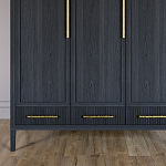 Большой Шкаф Primo Черный дуб с 3 дверьми и 3 выдвижными ящиками варинант исполнения - 2 | Loft Concept в Саратове