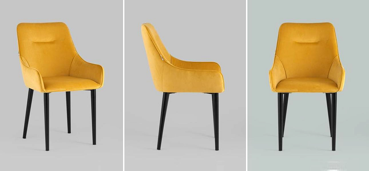 Стул Joan Chair Велюр Мандариновый Цвет Стул Joan Chair Велюр Мандариновый Цвет - Loft-Concept в Саратове