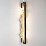 Бра вертикальное черного цвета с золотыми кругами и квадратами Gravyura варинант исполнения - 4 | Loft Concept в Саратове