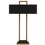 Настольная лампа прямоугольная с черным абажуром Strictness of Forms варинант исполнения - 2 | Loft Concept в Саратове