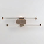 Бра с круглым основанием золотого цвета и двумя вертикальными плафонами Hex Scaffold варинант исполнения - 3 | Loft Concept в Саратове