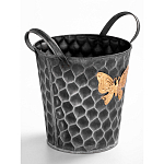 Железное кашпо Gold butterfly design варинант исполнения - 3 | Loft Concept в Саратове