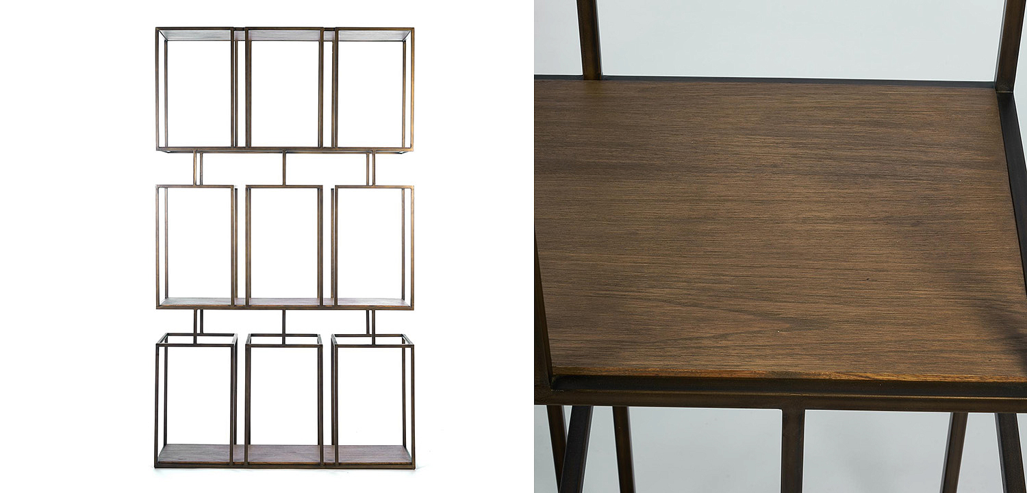 Стеллаж Bronx metal & mahogany Стеллаж Bronx metal & mahogany - Loft-Concept в Саратове