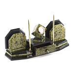 Настольный письменный набор из змеевика с часами и таблетницей Successful Leader варинант исполнения - 2 | Loft Concept в Саратове