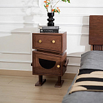 Тумбочка прикроватная с ящиком и дверцей Робот Robot Desk варинант исполнения - 2 | Loft Concept в Саратове